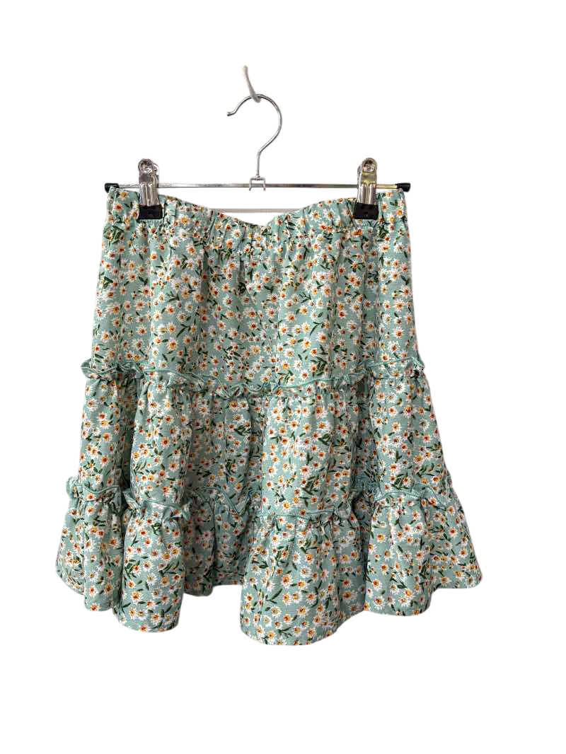 Shein Floral Ruffled Skirt