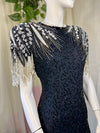 1980's A.J. Bari Beaded Party Dress, 8