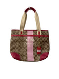 Coach Logo Stripe Tote Vintage