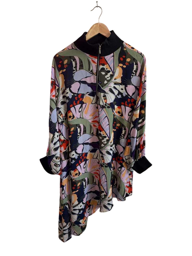 Ashley Stewart Zip-Up Tunic Long Sleeves