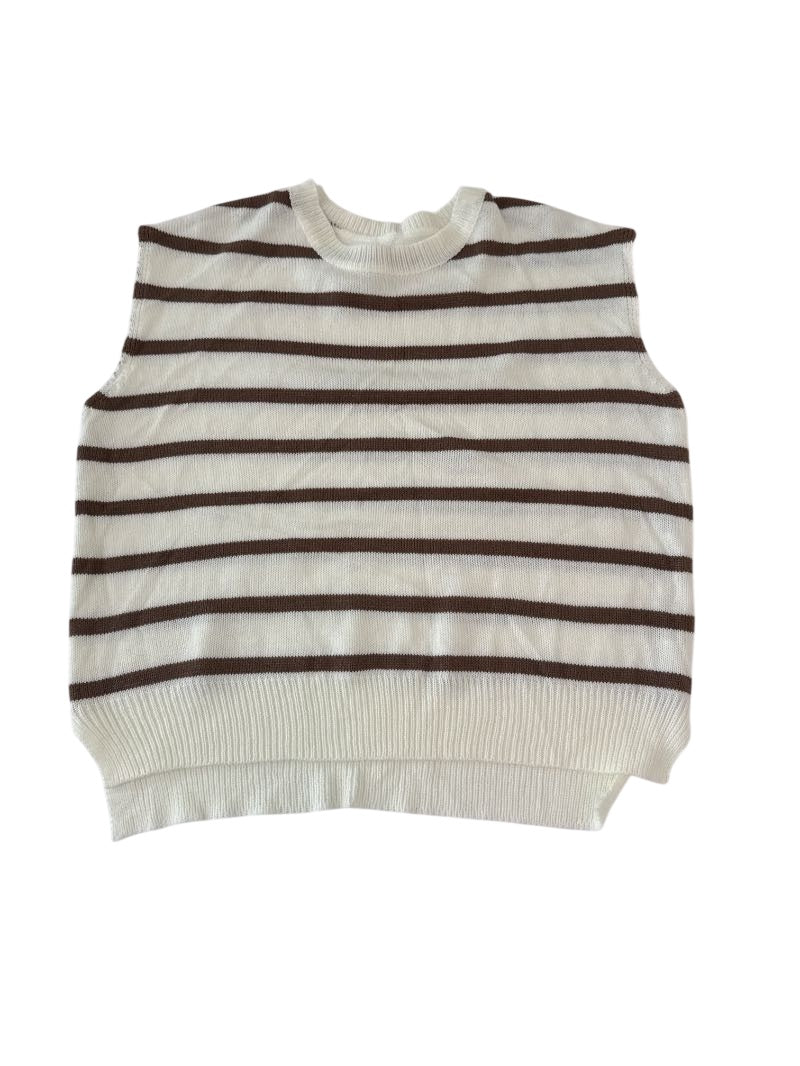 Striped Sleeveless Sweaters