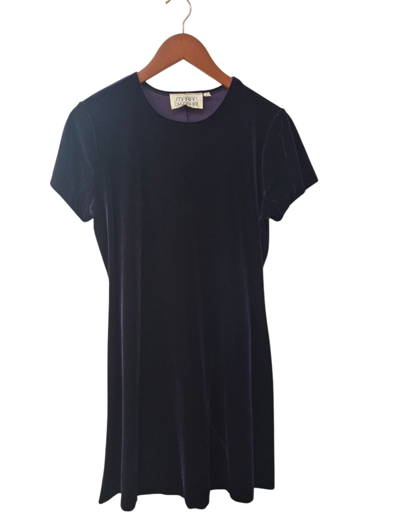 Marian & Maral Velvet T-Shirt Dress Vintage