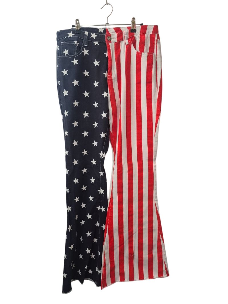 Fashion Flared Flag Print Pants