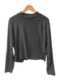 Charlotte Russe Ribbed Mock Neck Long Sleeves