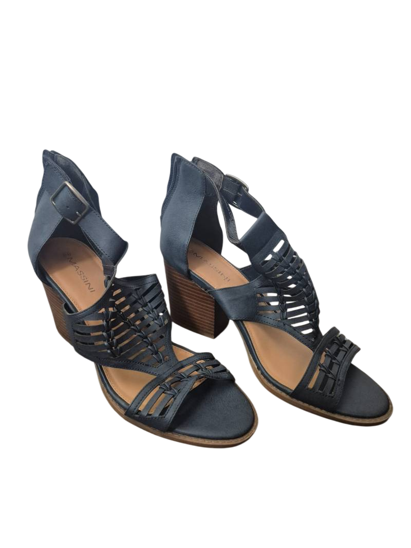 Massini Woven Block Heel Heels