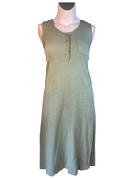 Green Buttoned Kathy Ireland Maxi Dress, L