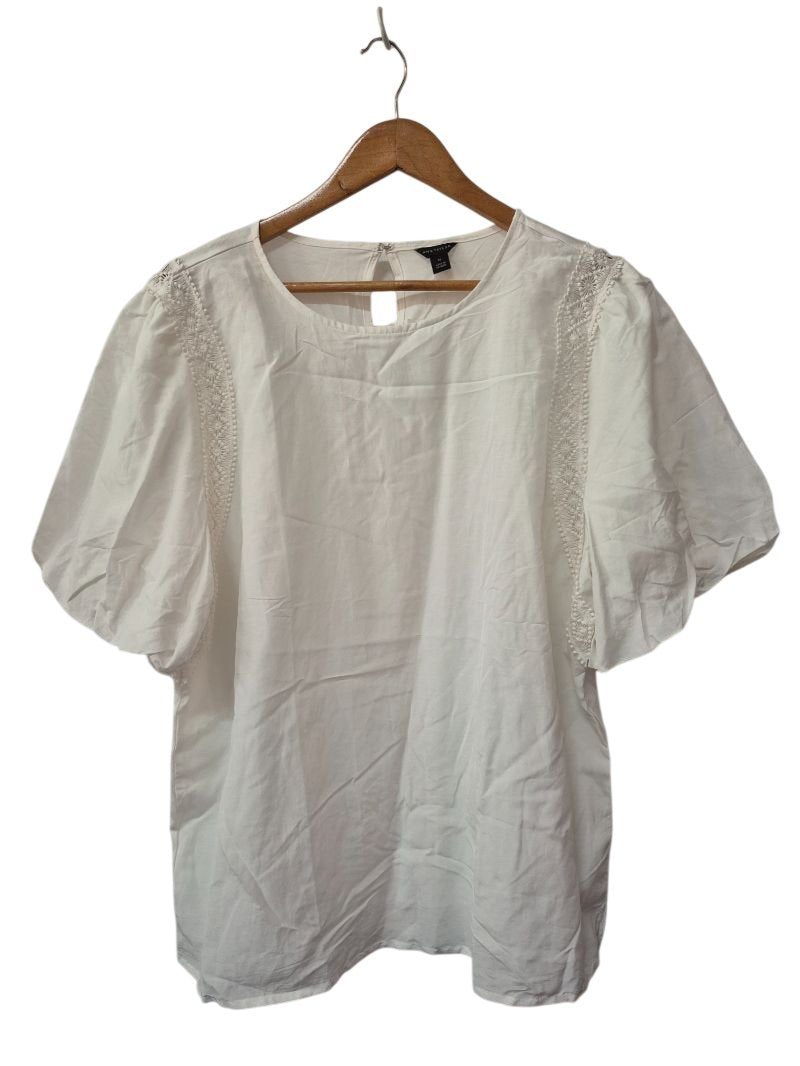 Ann Taylor Crew Neck Blouse Short Sleeves