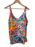 Lands' End Floral V-Neck Swimwear