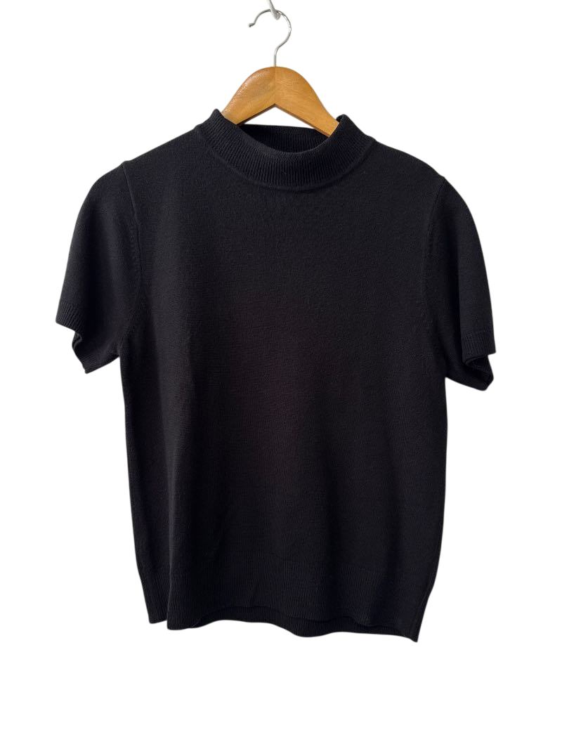 Sag Harbor Mock Neck Short Sleeves