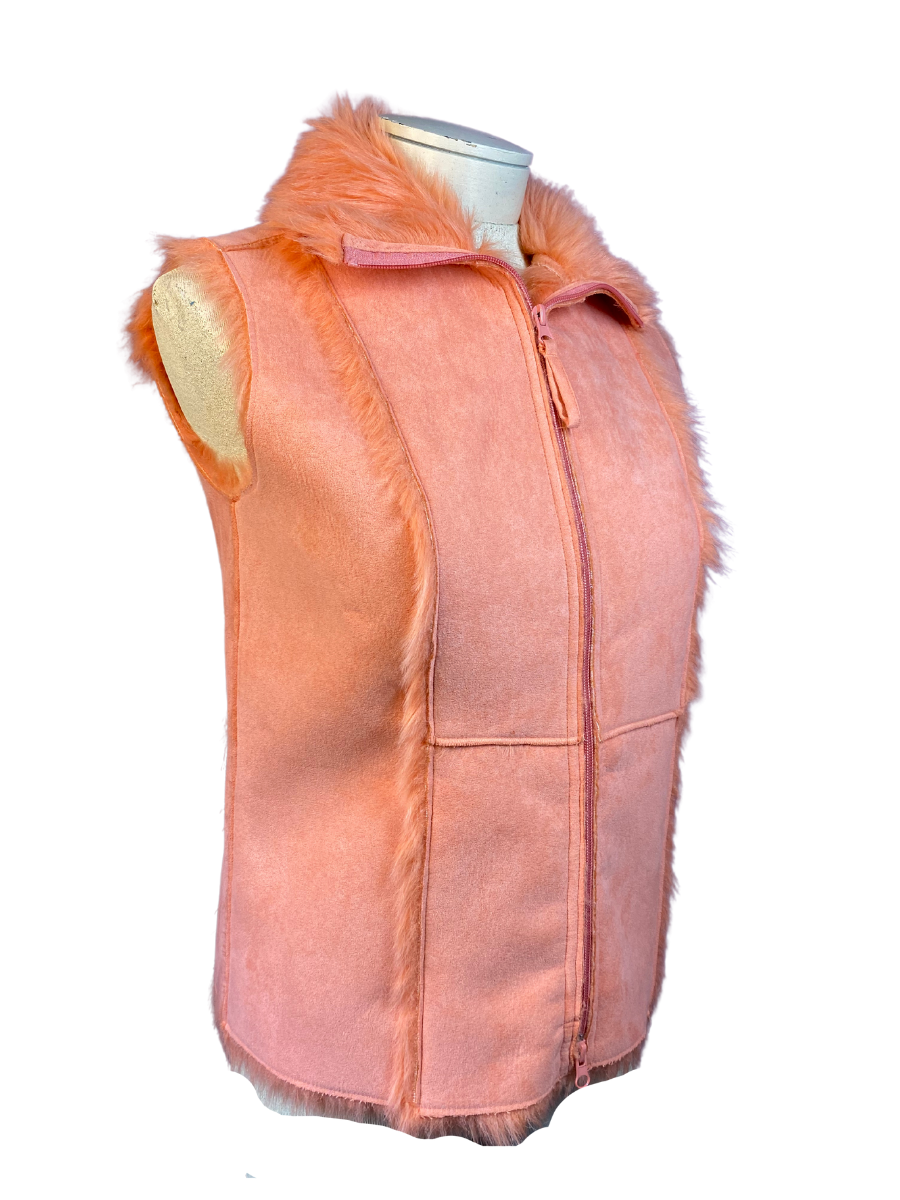 Pink Relativity Fur Lined Vest, S