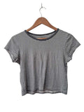 Brandy Melville Striped Crop Tee Short Sleeves