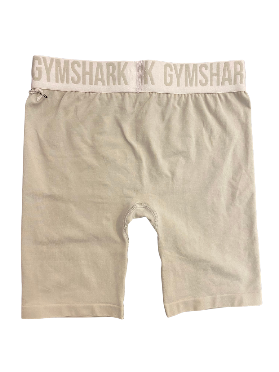 Cream Gym Shark Bike Shorts, M