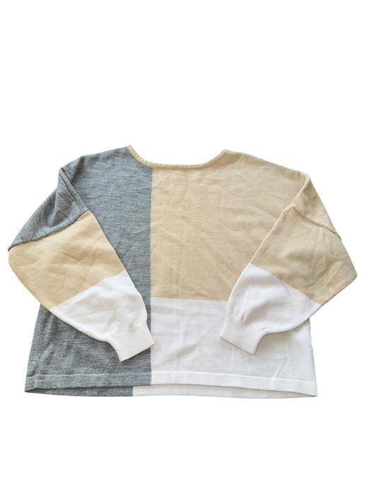Tan/Gray  Knit Sweater, L