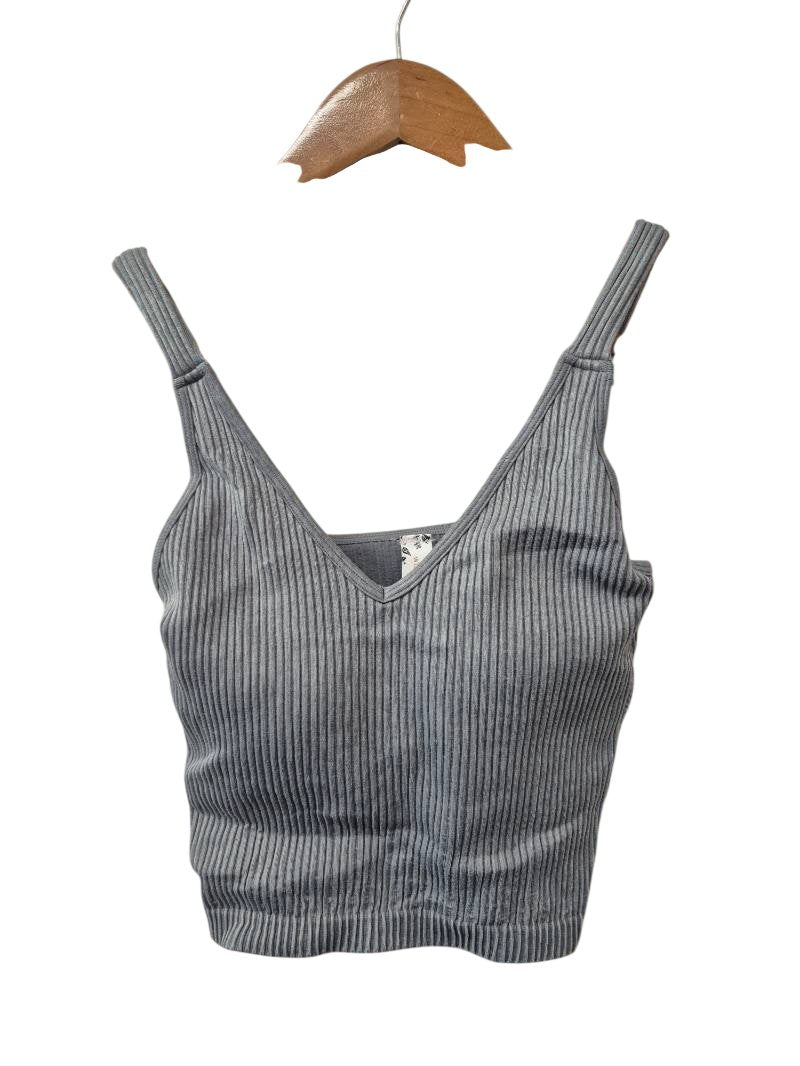 Wishlist Ribbed V-Neck Tanks
