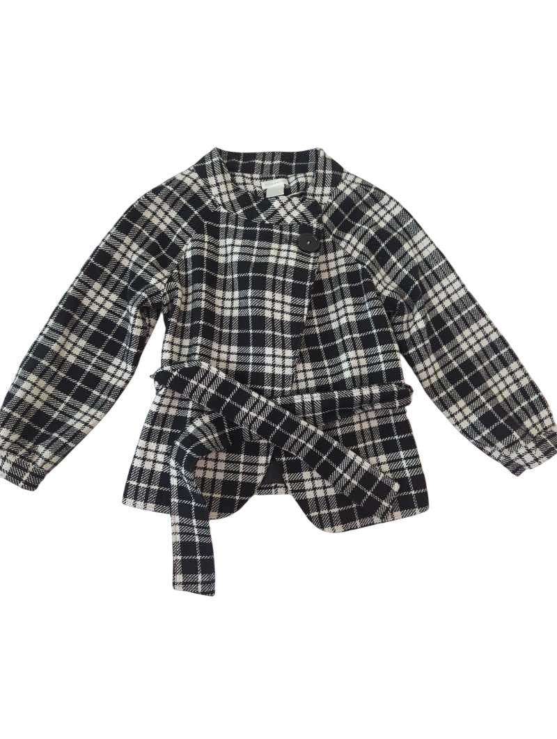 Worthington Plaid Belted Jacket Vintage