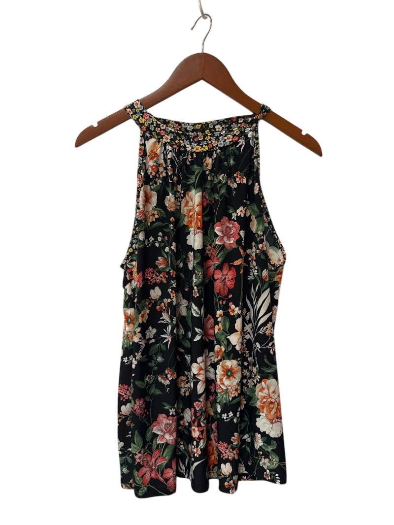Modern Attraction  Floral Halter Tanks