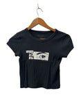 John Galt Graphic Cropped Tee Short Sleeves