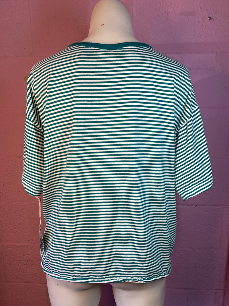 Green Striped Honors Tee Shirt, 3X