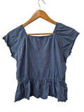 SO Ruffled Hem Short Sleeves