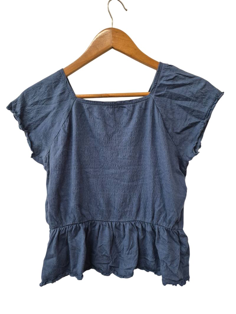 SO Ruffled Hem Short Sleeves