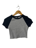 SHEIN Raglan Cropped Tee Short Sleeves