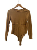 Reoria Ribbed Bodysuit Long Sleeves
