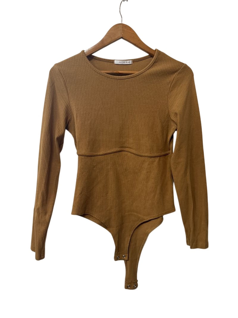 Reoria Ribbed Bodysuit Long Sleeves