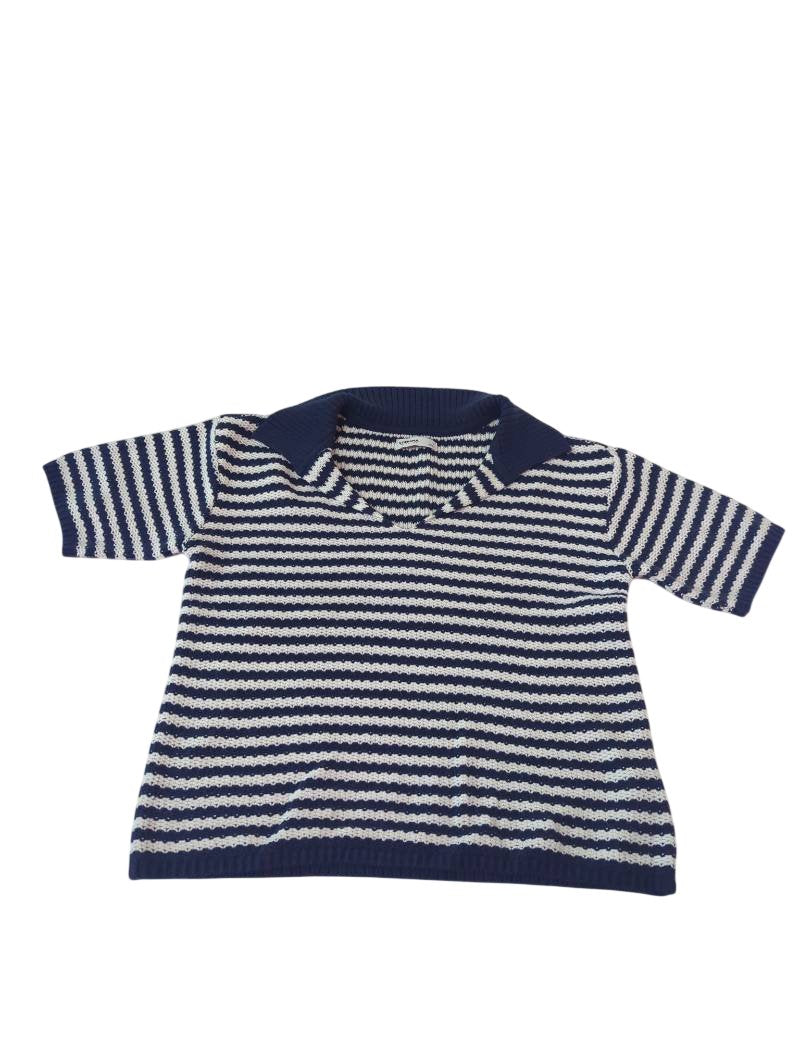 Sonoma Striped Knit Polo Short Sleeves