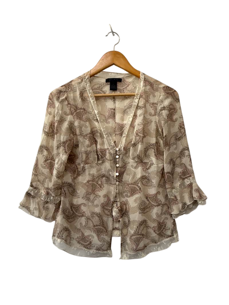 The Limited Paisley Sheer Blouse Vintage