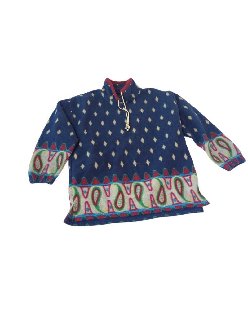 Formicula Patterned Fleece Pullover Vintage