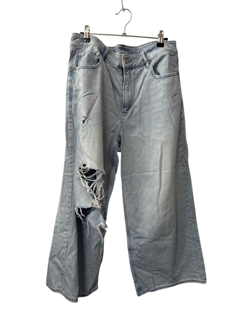 American Eagle Distressed Wide Leg Jeans