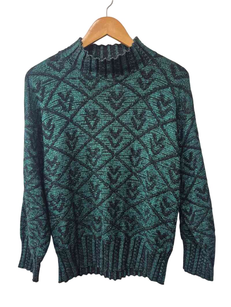 Private Eyes Geometric Knit Sweater Vintage