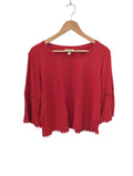 Style & Co Scalloped Hem Long Sleeves