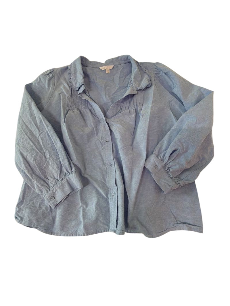 LC Lauren Conrad Button-Up Blouse Long Sleeves