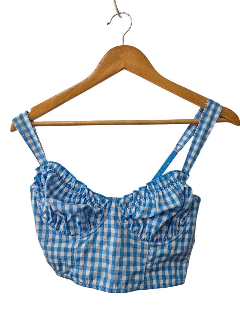 Coolsie Gingham Cropped Tanks