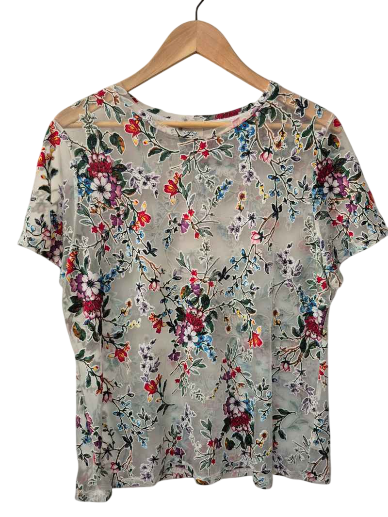 A New Day Floral Pattern Short Sleeves