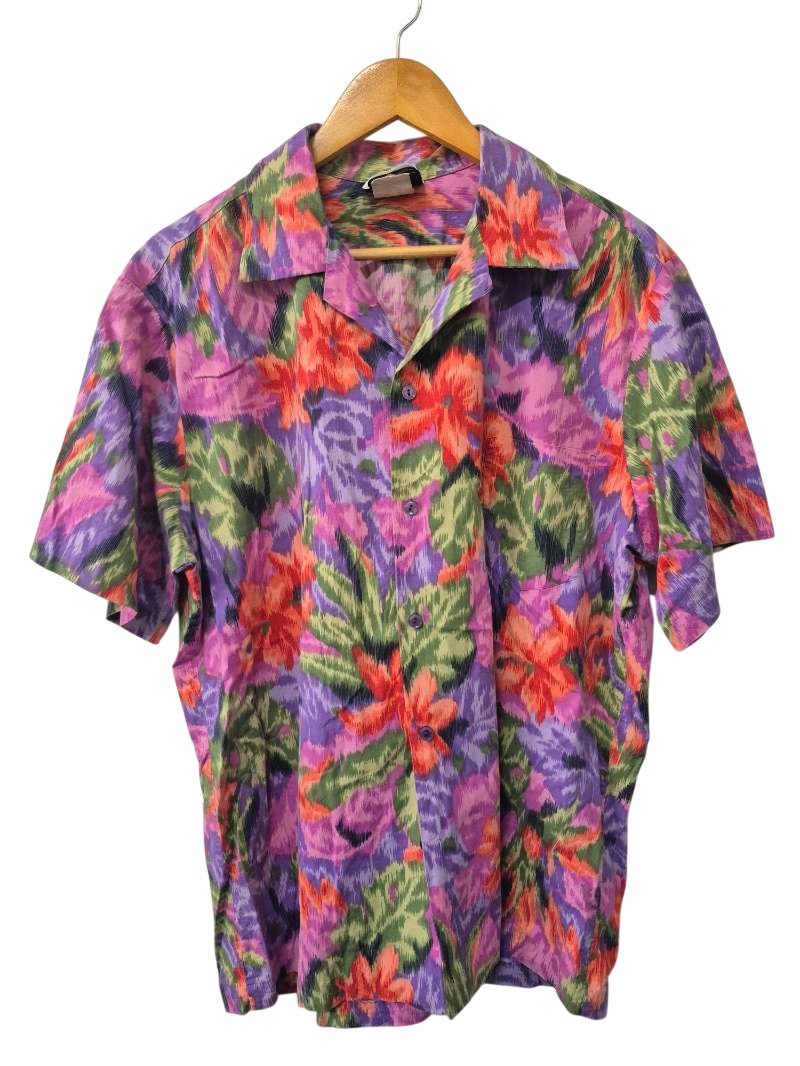 Hilo Hattie Floral Hawaiian Shirt Vintage