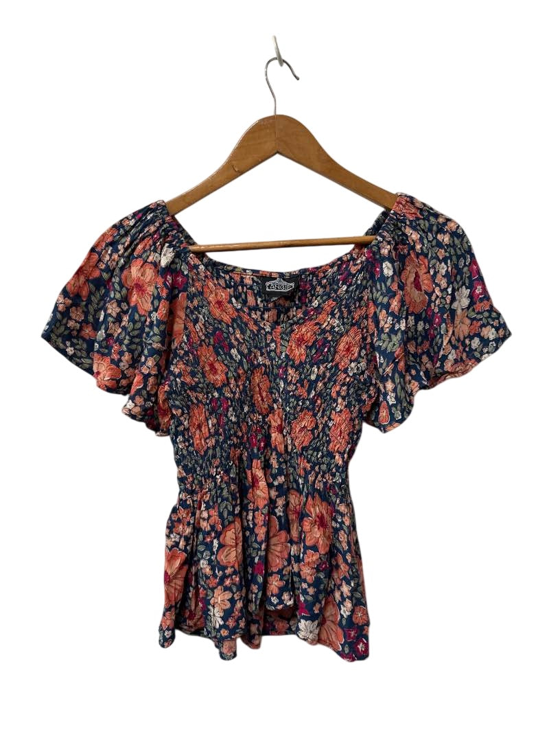 Angie Ruffle Sleeve Short Sleeves