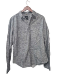 Denim & Flower Button-Up Shirt Men's