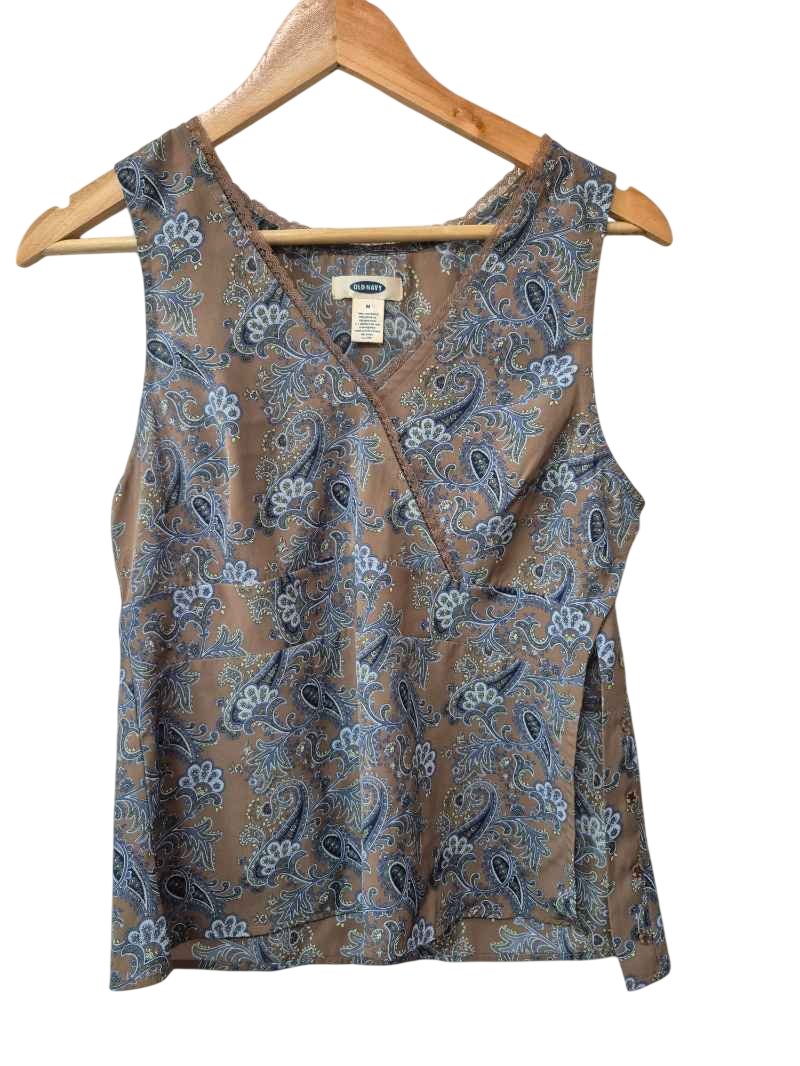 Old Navy Paisley V-Neck Tanks