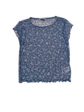 American Eagle Floral Sheer Short Sleeves