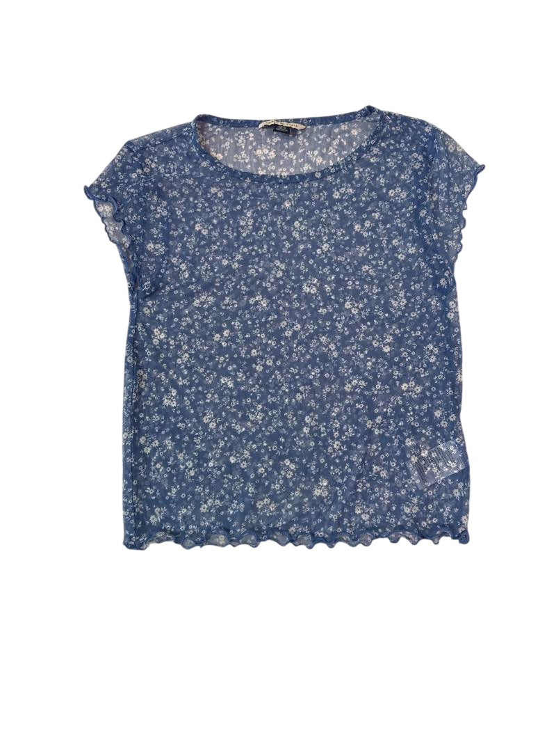 American Eagle Floral Sheer Short Sleeves