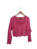 Wild Fable V-Neck Cropped Long Sleeves