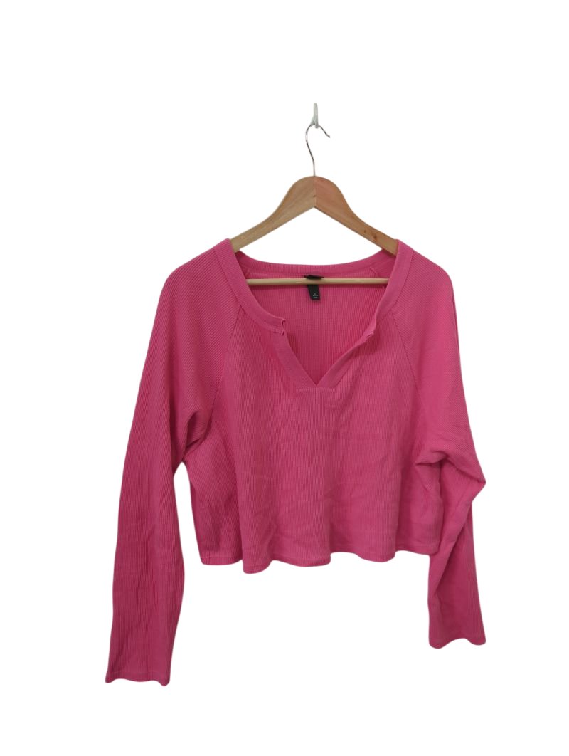 Wild Fable V-Neck Cropped Long Sleeves