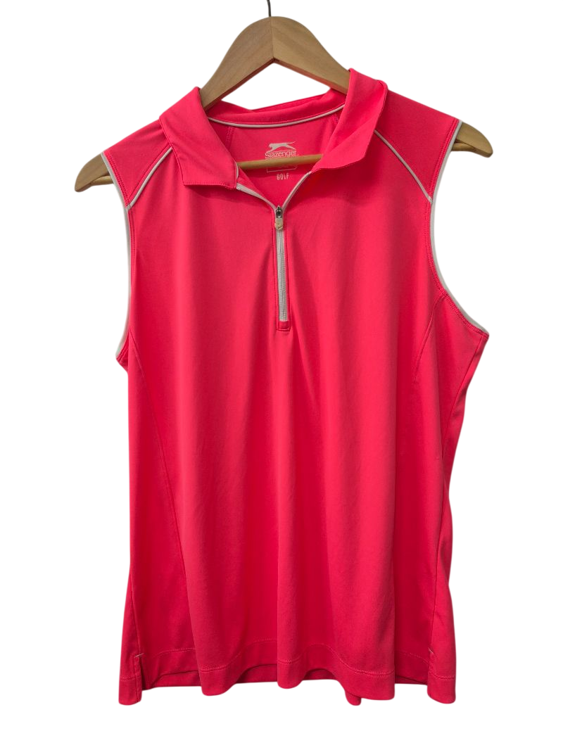 Slazenger Sleeveless Zip Polo Athletic