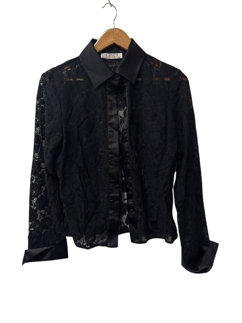 Clues Lace Button-Up Long Sleeves