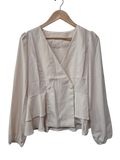 Peplum Wrap Long Sleeves