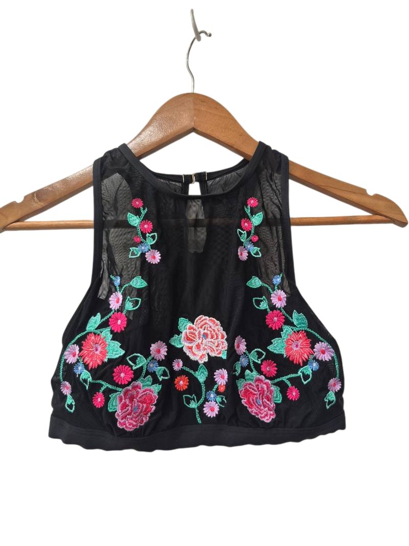 Ann Gale Embroidered Crop Tanks