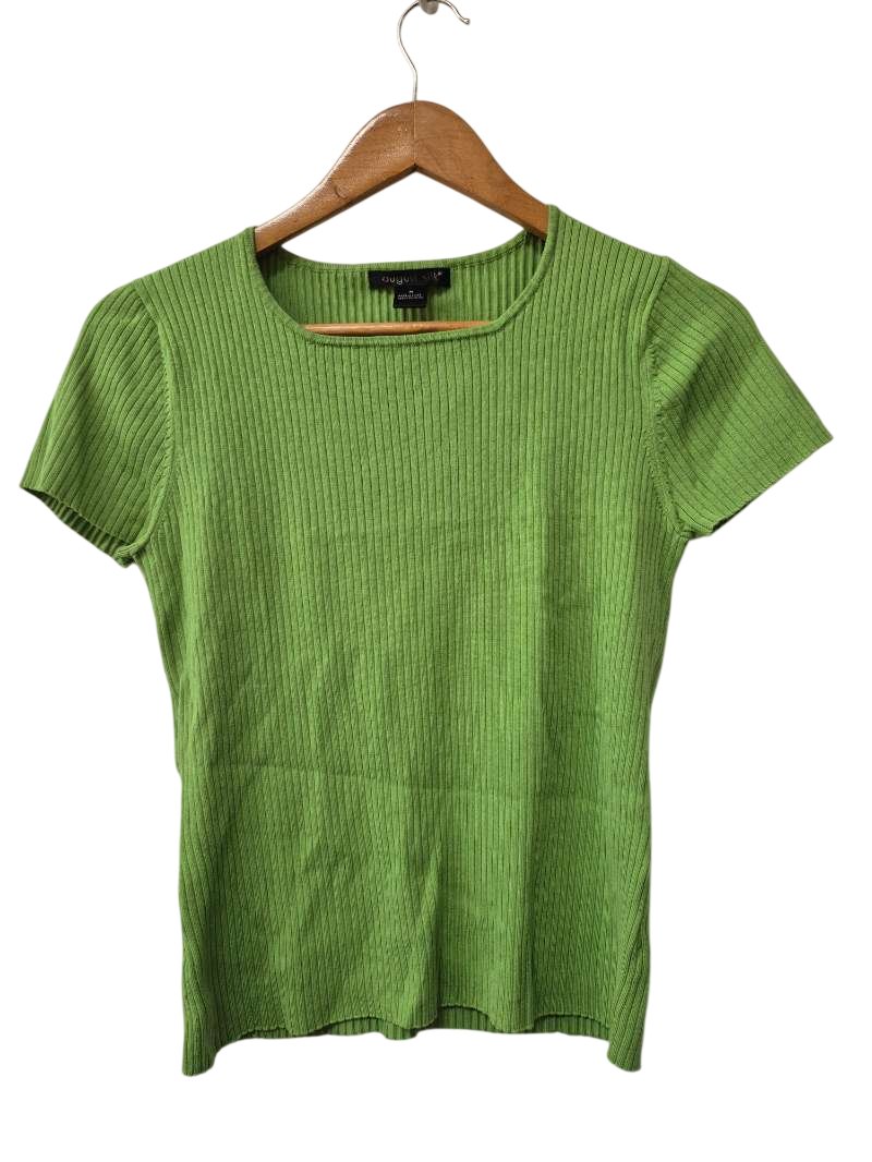 August Silk Ribbed T-Shirt Short Sleeves