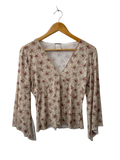 V-Neck Floral Long Sleeves